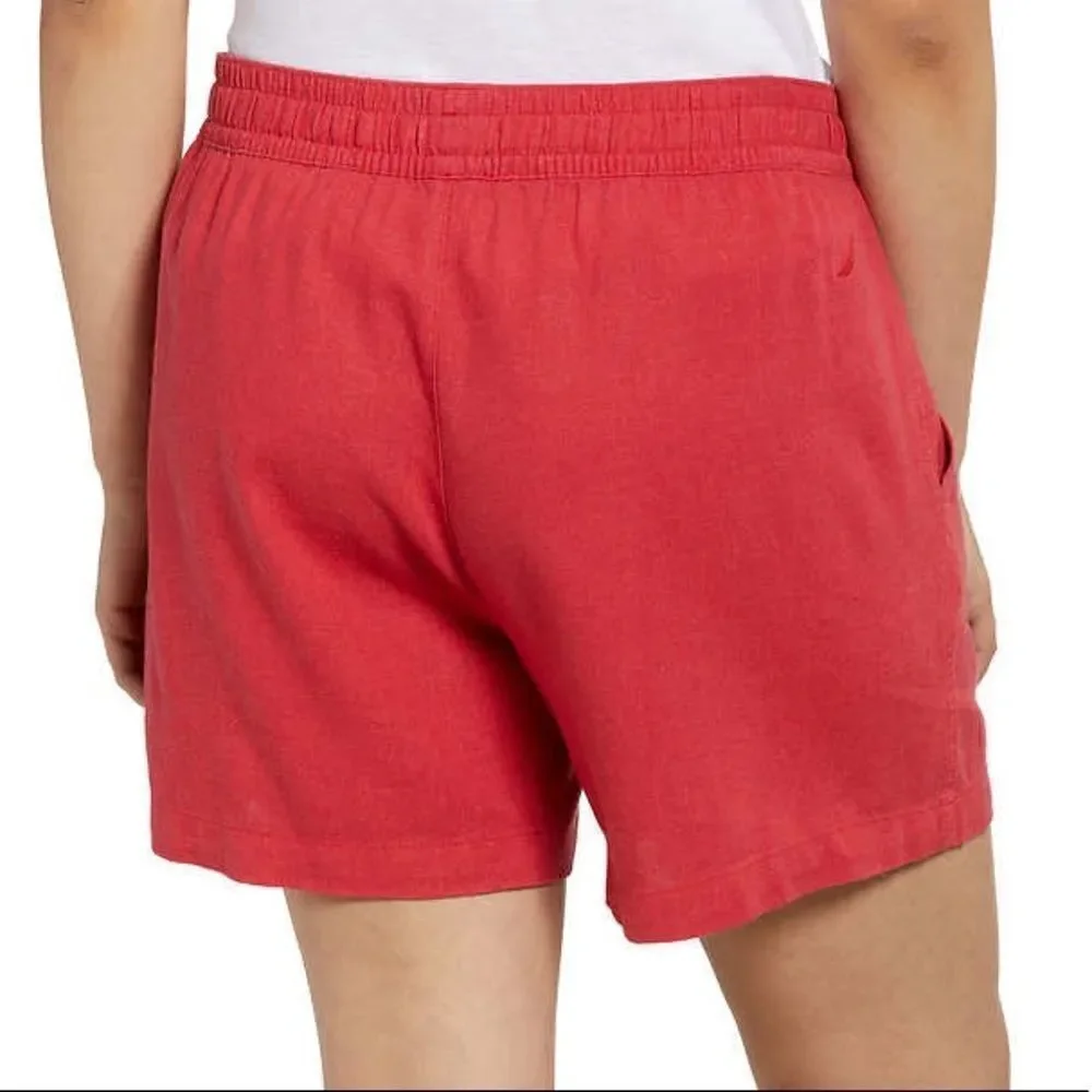 NWT! Nautica Womens Linen Blend Pull-On Easy to Wear Versatile Shorts - Picture 5 of 14